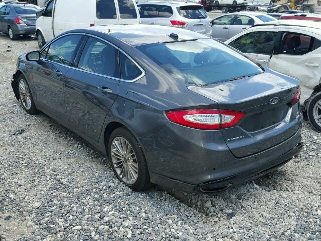 3FA6P0H92GR218305 - 2016 FORD FUSION SE GRAY photo 3