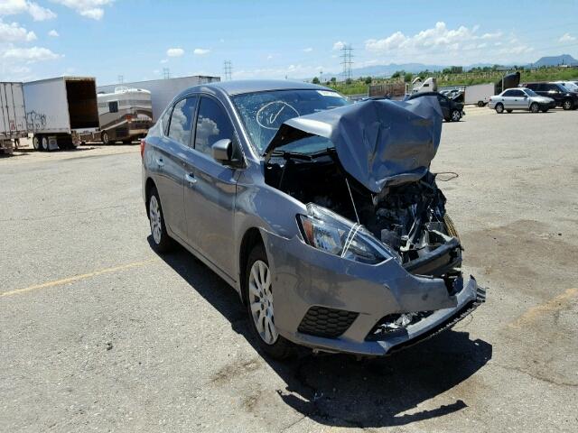 3N1AB7AP0GY284297 - 2016 NISSAN SENTRA S GRAY photo 1