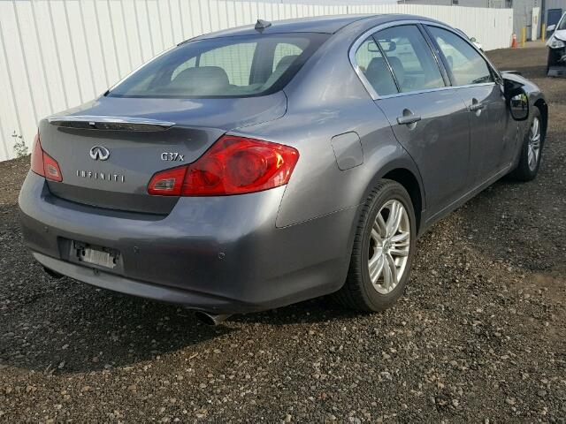 JN1CV6ARXCM676826 - 2012 INFINITI G37 GRAY photo 4