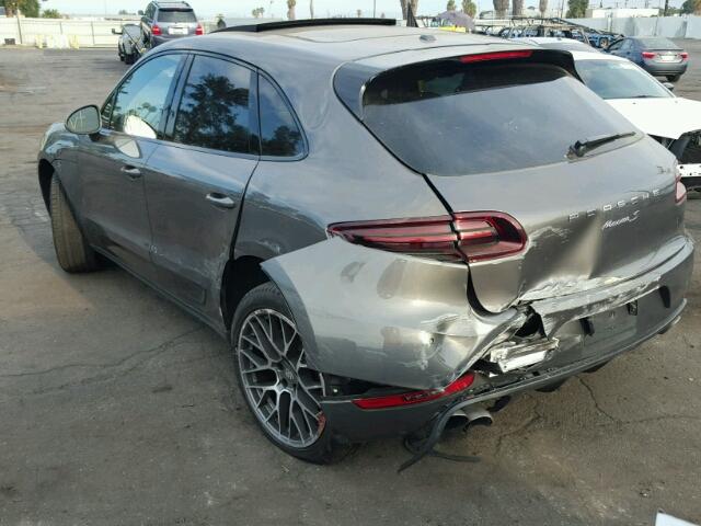 WP1AB2A55GLB52853 - 2016 PORSCHE MACAN S GRAY photo 3