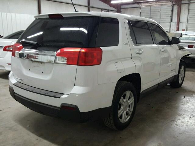 2GKALMEK6E6174316 - 2014 GMC TERRAIN SL WHITE photo 4