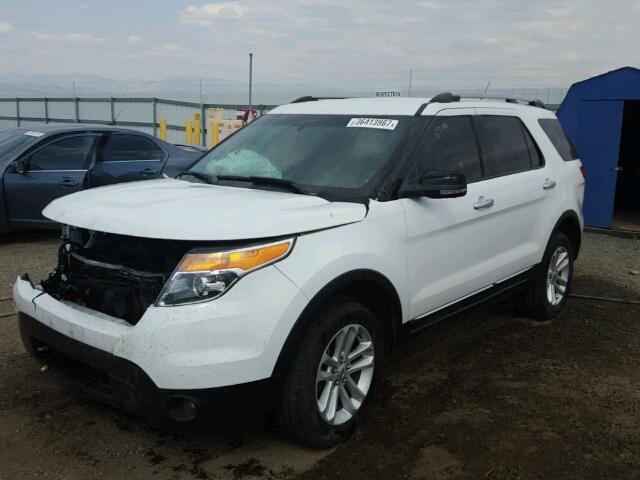 1FM5K8D86DGA18090 - 2013 FORD EXPLORER X WHITE photo 2