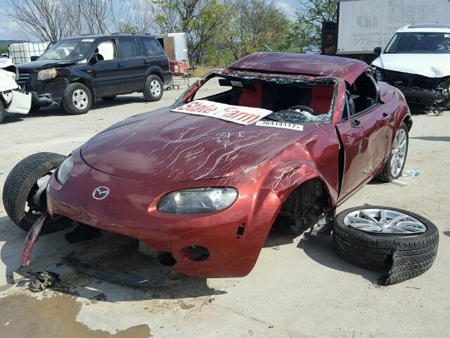 JM1NC26F470128739 - 2007 MAZDA MX-5 MIATA MAROON photo 2