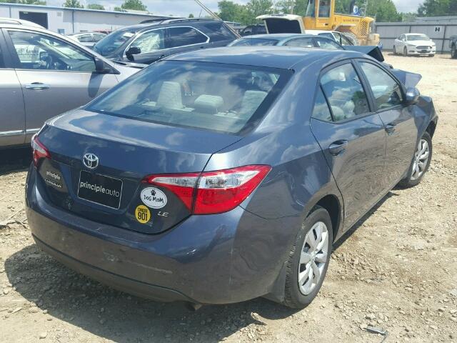 2T1BURHE8FC422890 - 2015 TOYOTA COROLLA GRAY photo 4