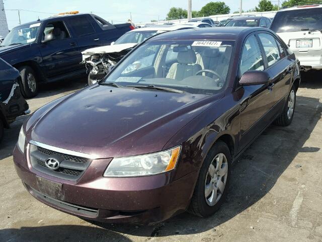 5NPET46C46H100927 - 2006 HYUNDAI SONATA GL RED photo 2