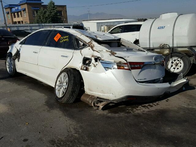 4T1BK1EB1FU161411 - 2015 TOYOTA AVALON XLE WHITE photo 3