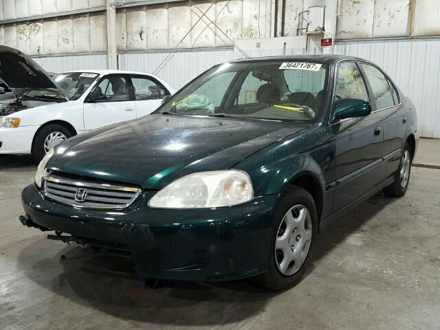 2HGEJ8641XH540525 - 1999 HONDA CIVIC EX GREEN photo 2