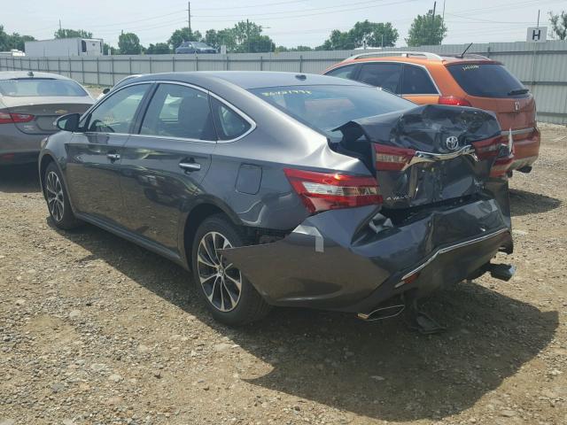 4T1BK1EB0JU288837 - 2018 TOYOTA AVALON XLE CHARCOAL photo 3