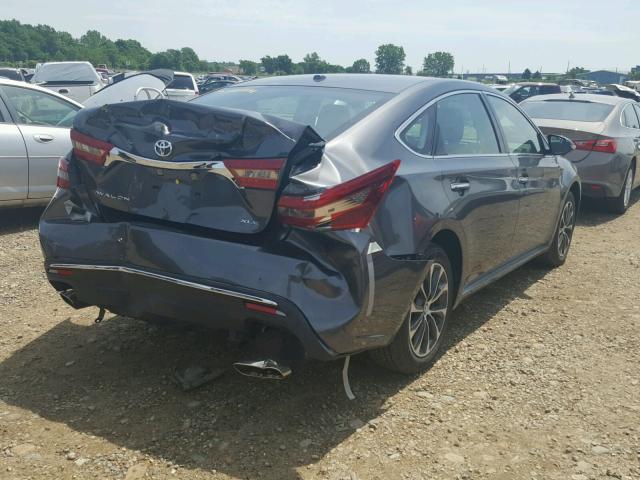 4T1BK1EB0JU288837 - 2018 TOYOTA AVALON XLE CHARCOAL photo 4