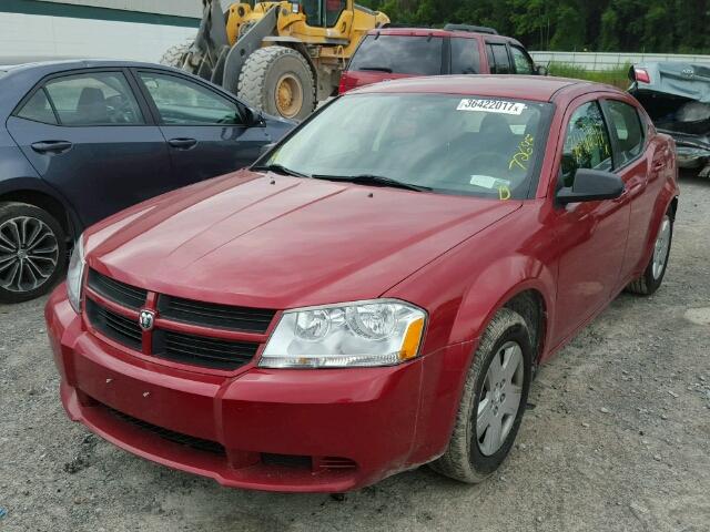 1B3CC4FB5AN160627 - 2010 DODGE AVENGER SX RED photo 2