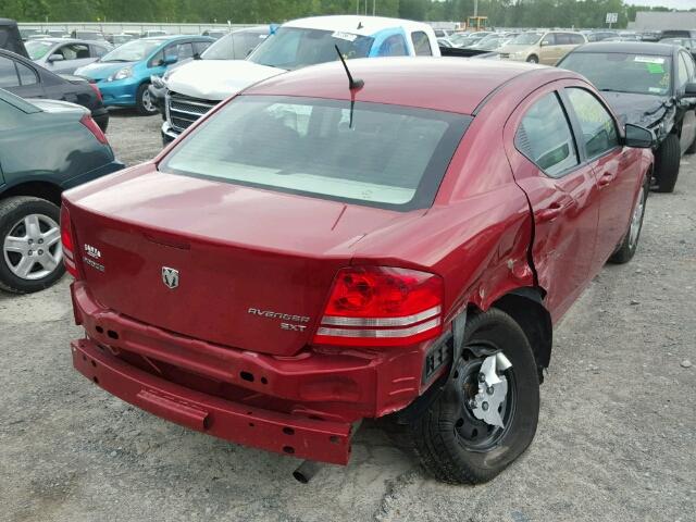 1B3CC4FB5AN160627 - 2010 DODGE AVENGER SX RED photo 4