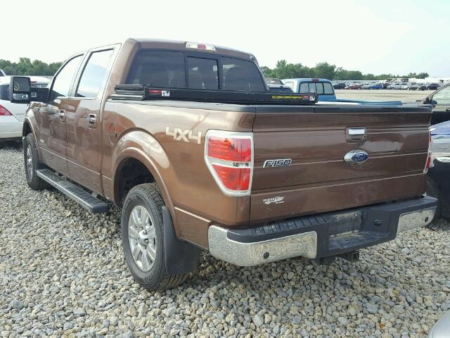 1FTFW1ET6CKD30655 - 2012 FORD F150 BROWN photo 3