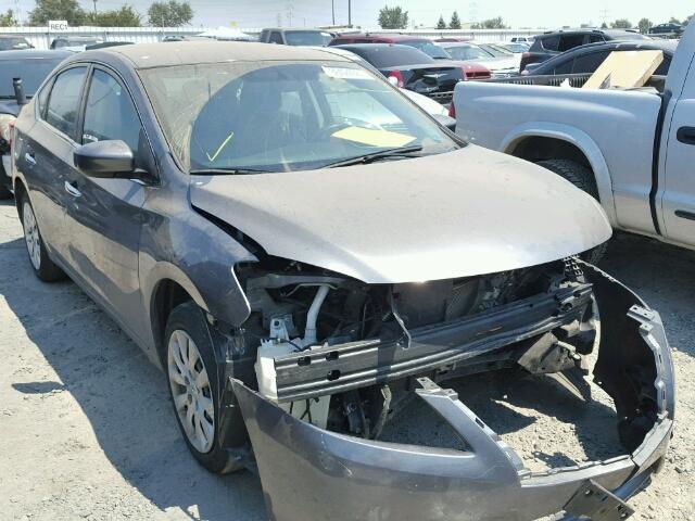 3N1AB7AP6FY225558 - 2015 NISSAN SENTRA S GRAY photo 1