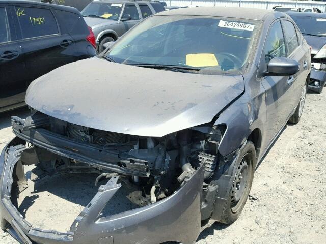 3N1AB7AP6FY225558 - 2015 NISSAN SENTRA S GRAY photo 2