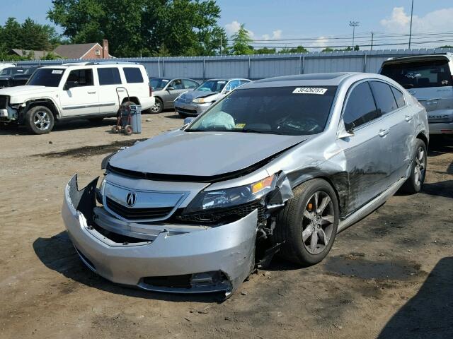 19UUA8F57DA007755 - 2013 ACURA TL TECH SILVER photo 2