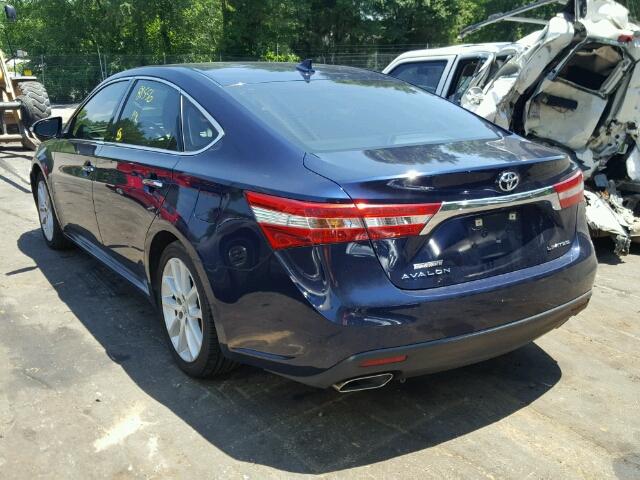 4T1BK1EBXDU048537 - 2013 TOYOTA AVALON BAS BLUE photo 3