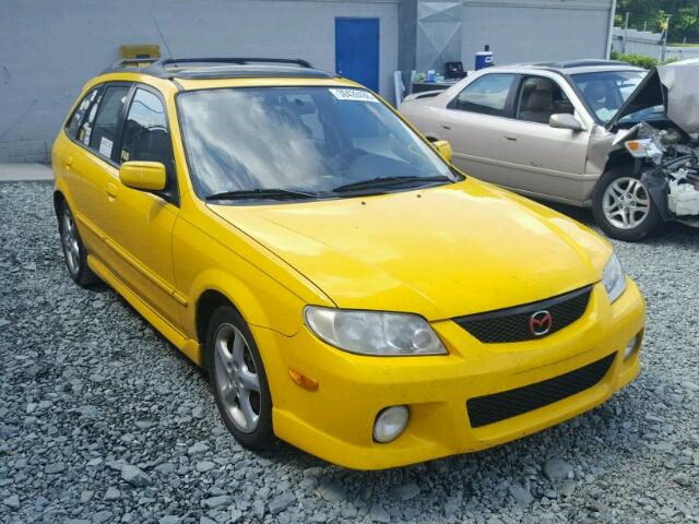 JM1BJ246621489792 - 2002 MAZDA PROTEGE PR YELLOW photo 1