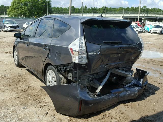 JTDZN3EU3E3336673 - 2014 TOYOTA PRIUS V GRAY photo 3