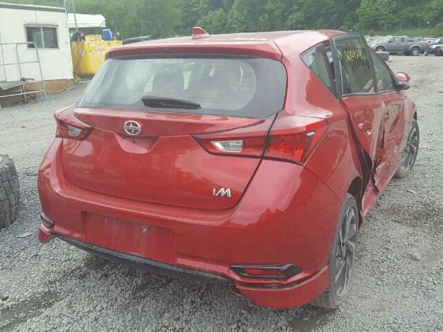 JTNKARJE2GJ510645 - 2016 TOYOTA SCION IM RED photo 4