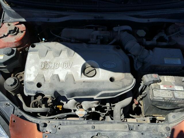 KNADE163266092631 - 2006 KIA RIO 5 ORANGE photo 7