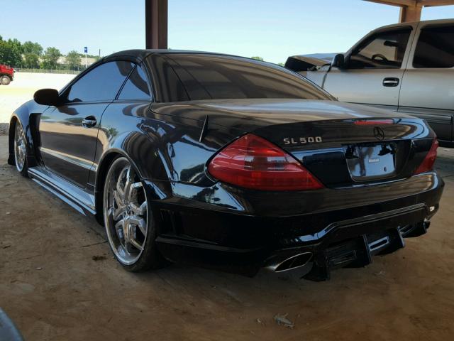 WDBSK75F53F035836 - 2003 MERCEDES-BENZ SL 500R BLACK photo 3