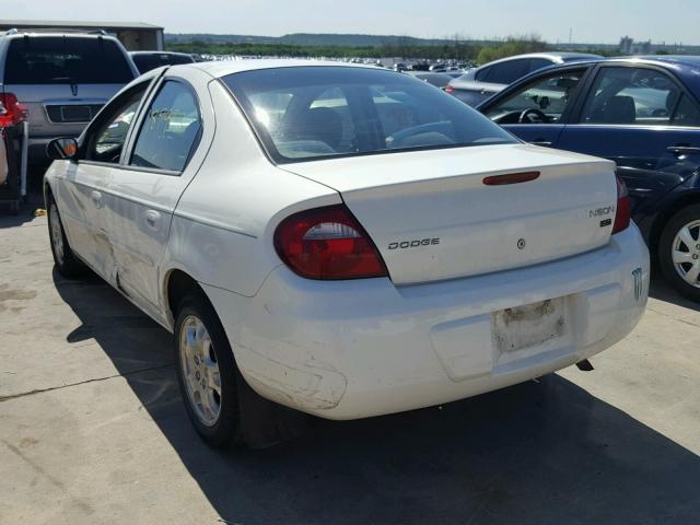 1B3ES56C45D181832 - 2005 DODGE NEON SXT WHITE photo 3