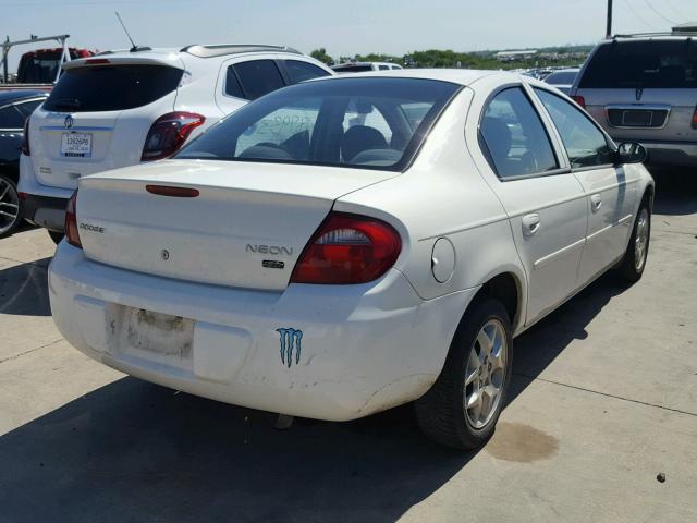 1B3ES56C45D181832 - 2005 DODGE NEON SXT WHITE photo 4