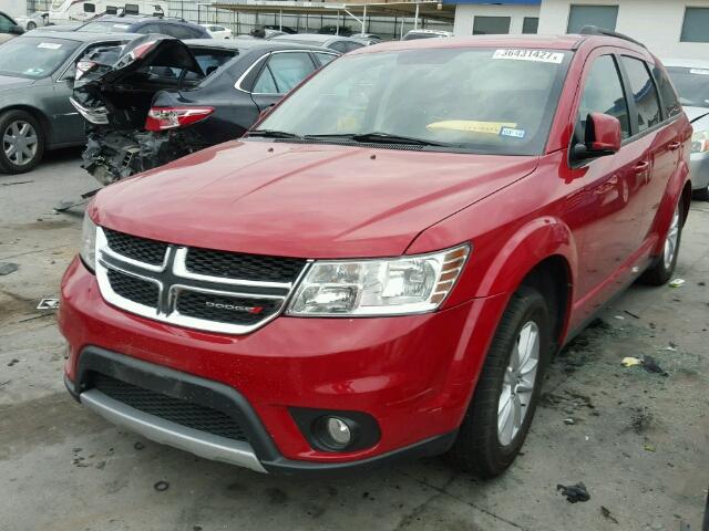 3C4PDCBB5FT591070 - 2015 DODGE JOURNEY SX RED photo 2