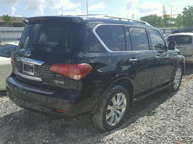 JN8AZ2ND8E9750738 - 2014 INFINITI QX80 BLACK photo 4