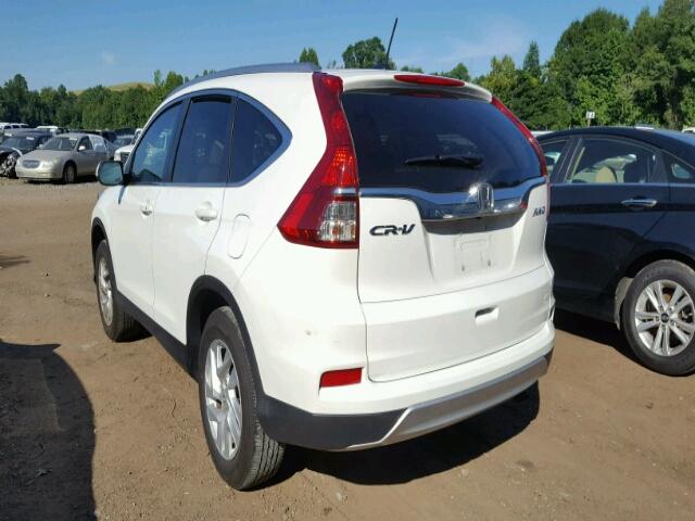 5J6RM4H77FL134557 - 2015 HONDA CR-V EXL WHITE photo 3