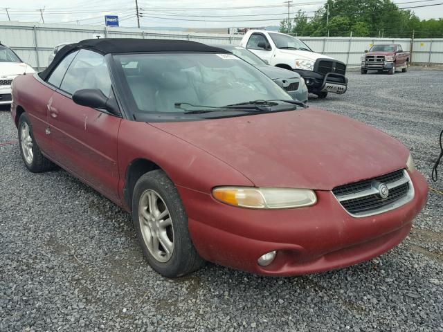 3C3EL55H1VT583489 - 1997 CHRYSLER SEBRING JX BURGUNDY photo 1