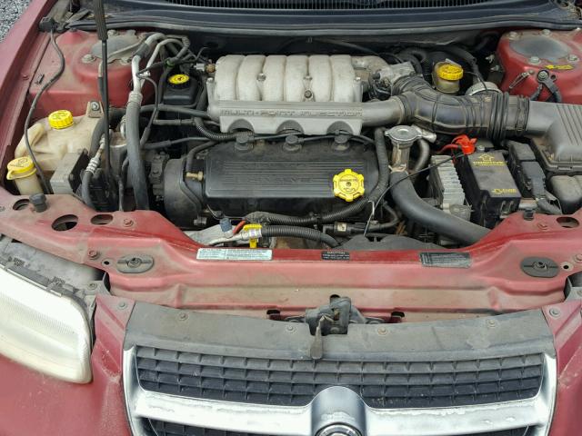 3C3EL55H1VT583489 - 1997 CHRYSLER SEBRING JX BURGUNDY photo 7