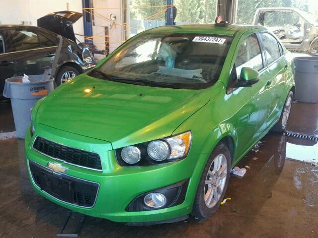 1G1JC5SB1F4118446 - 2015 CHEVROLET SONIC LT GREEN photo 2