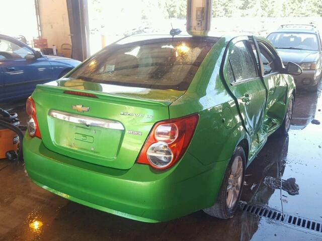 1G1JC5SB1F4118446 - 2015 CHEVROLET SONIC LT GREEN photo 4