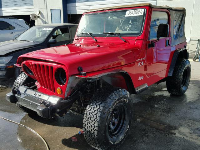 1J4FA39S62P712451 - 2002 JEEP WRANGLER / RED photo 2