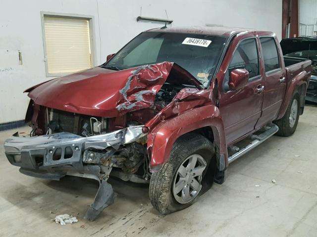 1GTJTCDE3A8113012 - 2010 GMC CANYON SLE MAROON photo 2