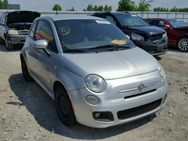 3C3CFFBR1CT107287 - 2012 FIAT 500 SPORT SILVER photo 1