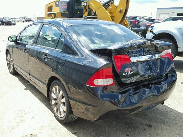 19XFA1F82AE020186 - 2010 HONDA CIVIC EX BLACK photo 3