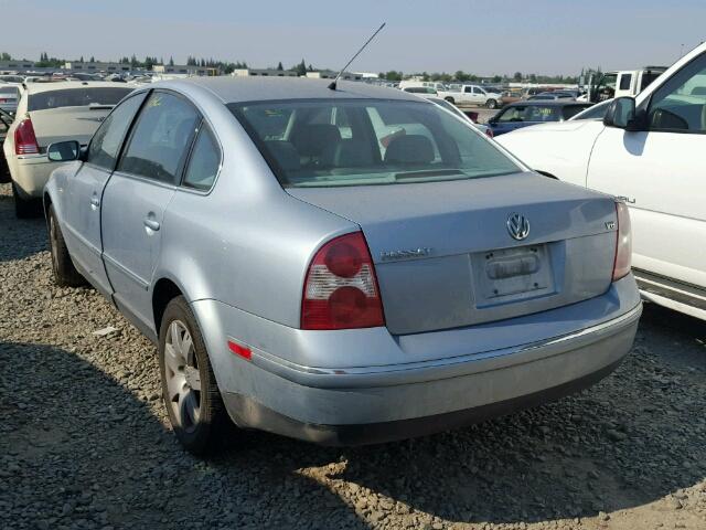 WVWRH63B81P296944 - 2001 VOLKSWAGEN PASSAT GLX BLUE photo 3