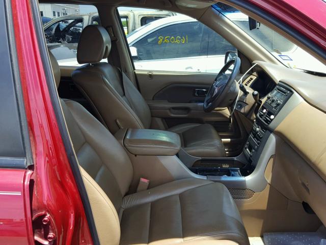 5FNYF28606B040465 - 2006 HONDA PILOT EX BURGUNDY photo 5