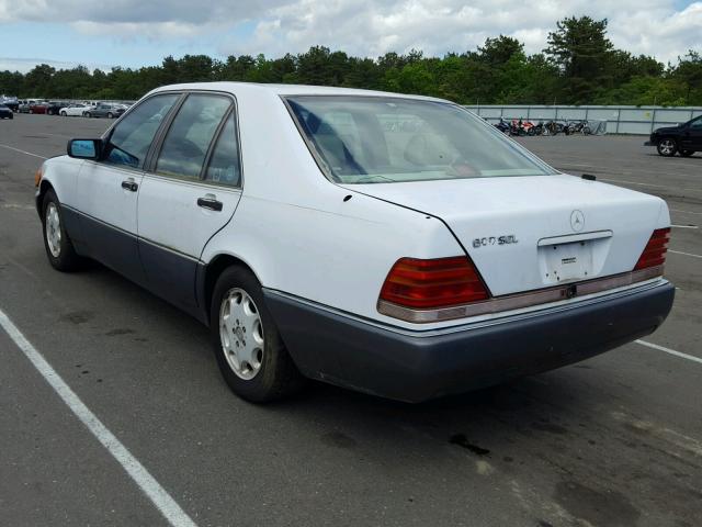 WDBGA42E4NA033675 - 1992 MERCEDES-BENZ 400 SE WHITE photo 3