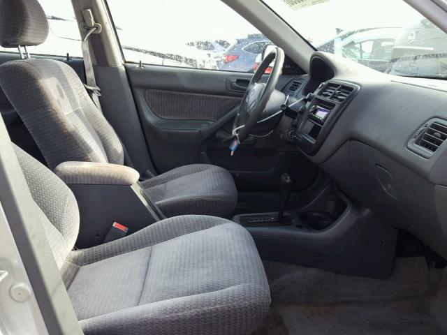 2HGEJ6615YH559249 - 2000 HONDA CIVIC BASE SILVER photo 5