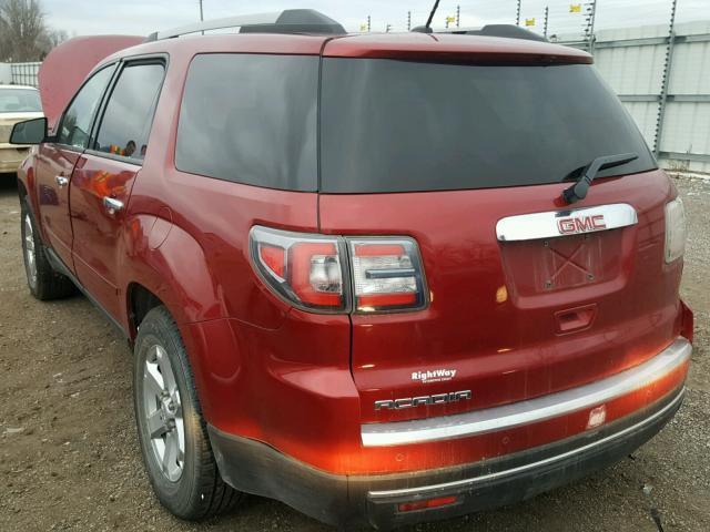 1GKKRPKD9DJ188139 - 2013 GMC ACADIA SLE RED photo 3