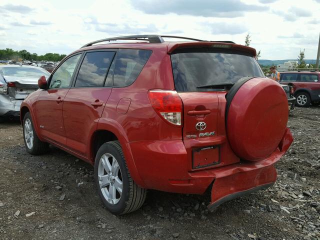 JTMBD32V686067623 - 2008 TOYOTA RAV4 SPORT RED photo 3