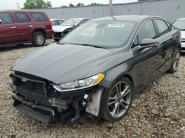 3FA6P0D99FR302268 - 2015 FORD FUSION TIT GRAY photo 2