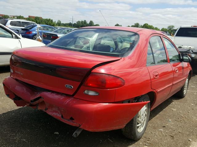 1FAFP13P0WW305398 - 1998 FORD ESCORT SE RED photo 4