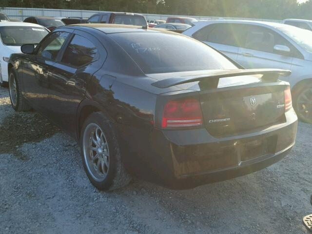 2B3KA43R28H144343 - 2008 DODGE CHARGER BLACK photo 3