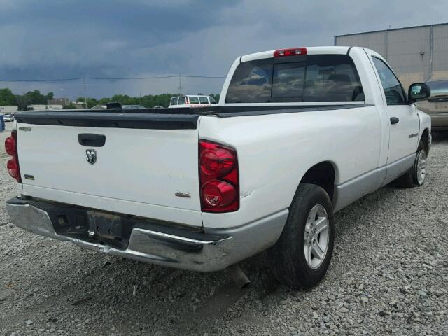 1D7HA16P87J515185 - 2007 DODGE RAM 1500 S WHITE photo 4