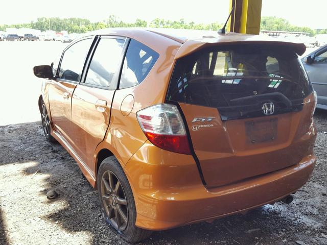 JHMGE8H4XAC006506 - 2010 HONDA FIT SPORT ORANGE photo 3