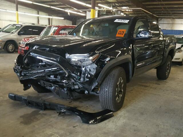 3TMCZ5AN0HM066406 - 2017 TOYOTA TACOMA DOU BLACK photo 2